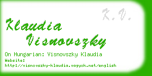 klaudia visnovszky business card